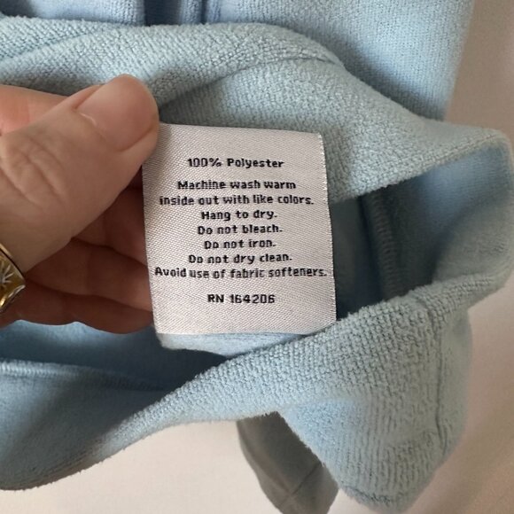 Dudley Stephens Park Slope Vello Fleece Turtleneck Pullover Ice Blue Size M - Picture 6 of 8